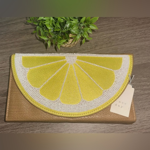 a new day Yellow and Tan Clutch - Picture 3 of 6